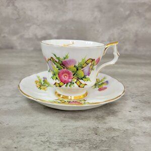 Royal Grafton Fine Bone China Tea Cup & Saucer Scottish Thistle